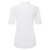 FootJoy Half Sleeve Ruched Lisle - dames golf poloshirt (wit)